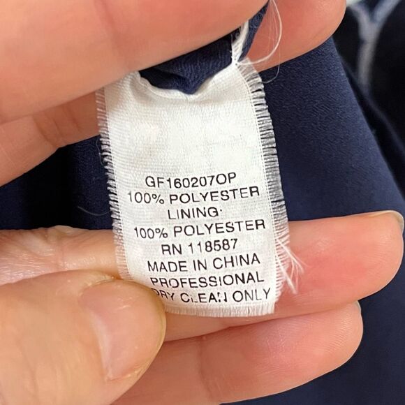 Grey Jason Wu Bunny Print Sleeveless Sheer Blouse Top in Marine Blue 12 - Picture 11 of 11